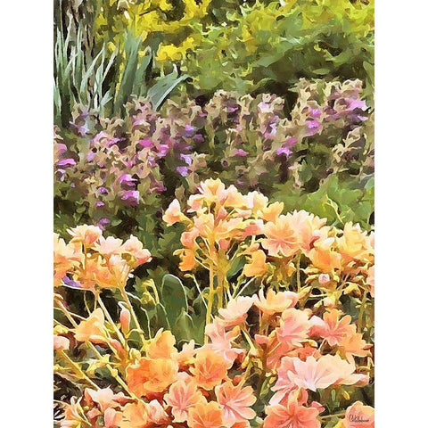 Spring Floral Variations XXX Gold Ornate Wood Framed Art Print with Double Matting by Medeiros, Celito