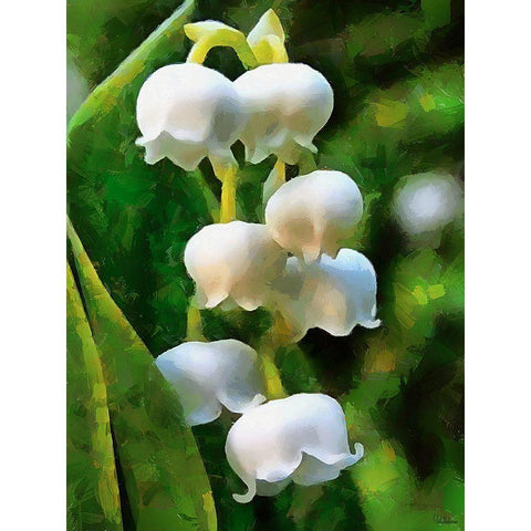 Spring Floral Variations XXXVI White Modern Wood Framed Art Print by Medeiros, Celito