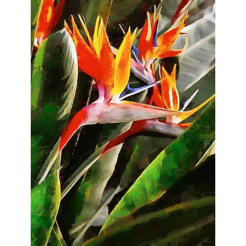 Spring Floral Variations XLIII Gold Ornate Wood Framed Art Print with Double Matting by Medeiros, Celito