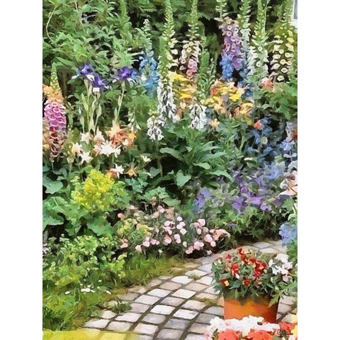 Full color Garden Gold Ornate Wood Framed Art Print with Double Matting by Medeiros, Celito