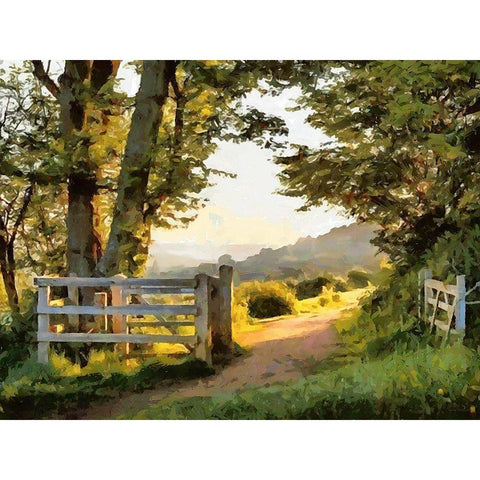 The Road is Open White Modern Wood Framed Art Print by Medeiros, Celito