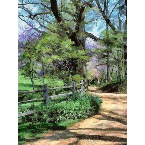 The Road is Open II Black Modern Wood Framed Art Print by Medeiros, Celito