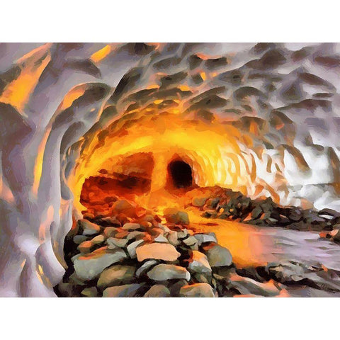 Salt Cave Black Modern Wood Framed Art Print by Medeiros, Celito