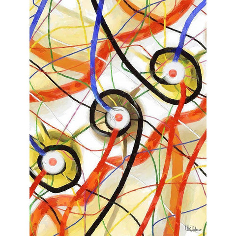 Mood of Abstraction II Black Modern Wood Framed Art Print by Medeiros, Celito
