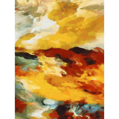 Mood of Abstraction V White Modern Wood Framed Art Print by Medeiros, Celito