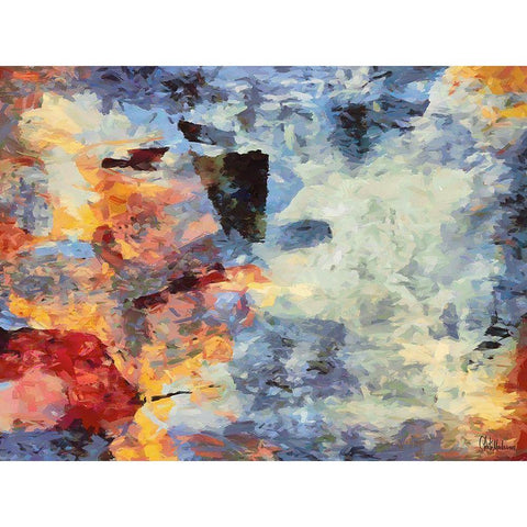 Mood of Abstraction VI Gold Ornate Wood Framed Art Print with Double Matting by Medeiros, Celito