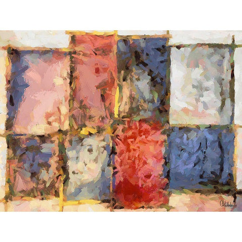 Mood of Abstraction XI Gold Ornate Wood Framed Art Print with Double Matting by Medeiros, Celito