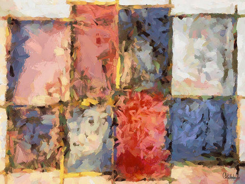 Mood of Abstraction XI Black Ornate Wood Framed Art Print with Double Matting by Medeiros, Celito