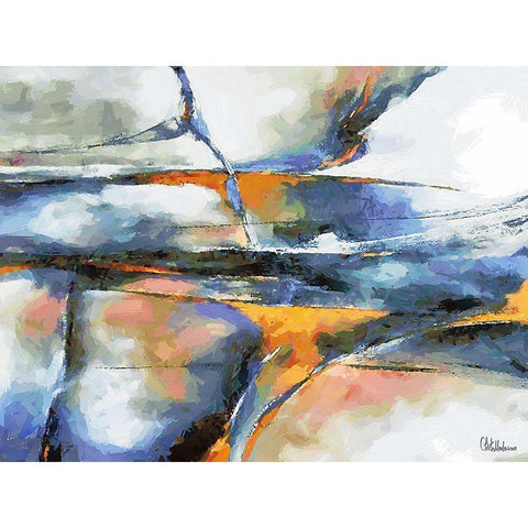 Mood of Abstraction XII  Black Modern Wood Framed Art Print with Double Matting by Medeiros, Celito