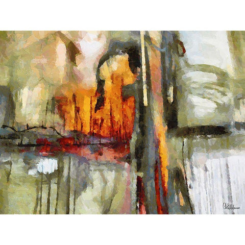 Mood of Abstraction XVI  Black Modern Wood Framed Art Print by Medeiros, Celito