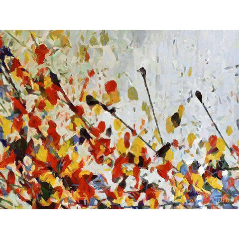 Mood of Abstraction XIX  Black Modern Wood Framed Art Print by Medeiros, Celito