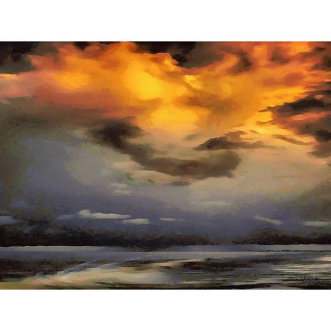 Sky after the Storm Black Modern Wood Framed Art Print with Double Matting by Medeiros, Celito