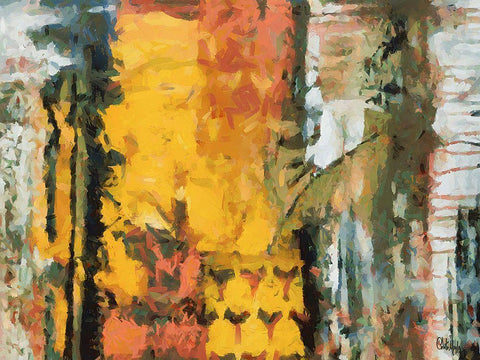 Mood of Abstraction XXIII Black Ornate Wood Framed Art Print with Double Matting by Medeiros, Celito