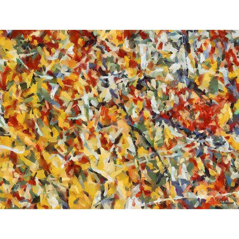 Mood of Abstraction XXIV Black Modern Wood Framed Art Print by Medeiros, Celito