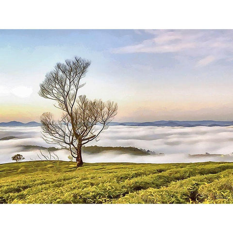 The Fog Collection I Black Modern Wood Framed Art Print by Medeiros, Celito