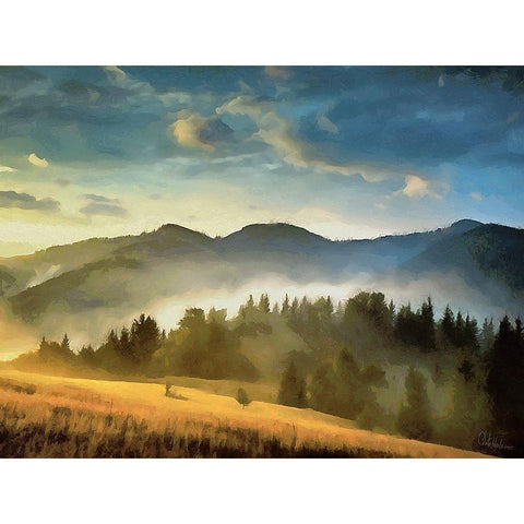The Fog Collection II Black Modern Wood Framed Art Print with Double Matting by Medeiros, Celito