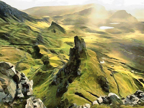 The Fog Collection IV Black Ornate Wood Framed Art Print with Double Matting by Medeiros, Celito