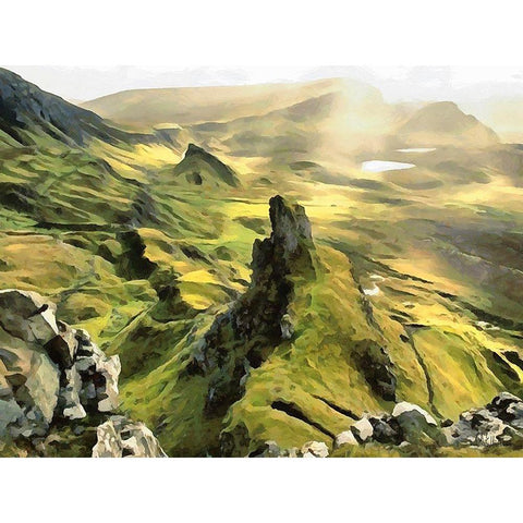 The Fog Collection IV Black Modern Wood Framed Art Print with Double Matting by Medeiros, Celito