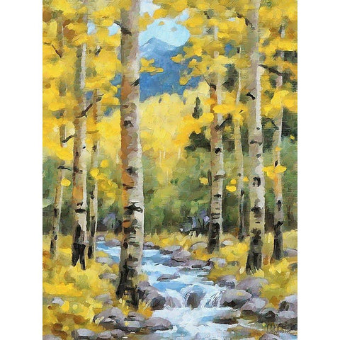 River in the Forest I White Modern Wood Framed Art Print by Medeiros, Celito