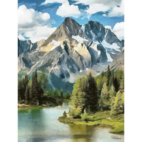 River in the Mountains VI White Modern Wood Framed Art Print by Medeiros, Celito