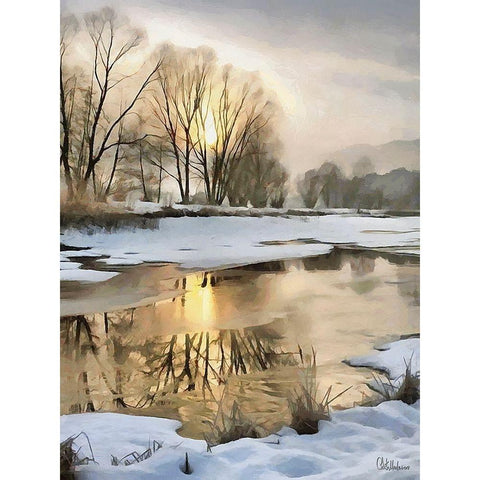 Sunny Day in Winter VIII Black Modern Wood Framed Art Print with Double Matting by Medeiros, Celito