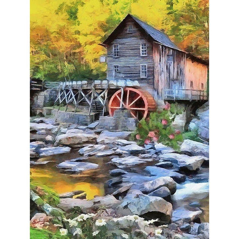 Mill Collection I Black Modern Wood Framed Art Print with Double Matting by Medeiros, Celito