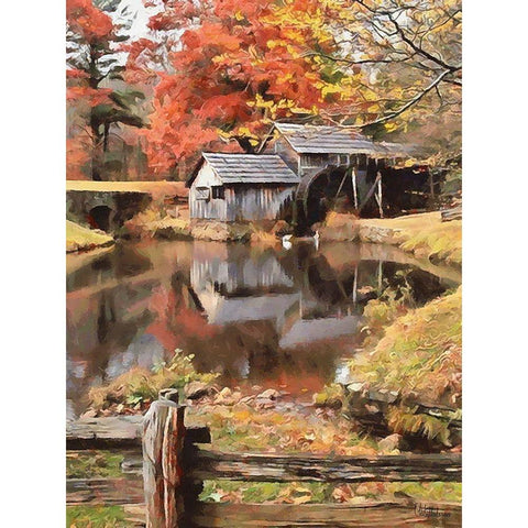 Mill Collection V Black Modern Wood Framed Art Print by Medeiros, Celito