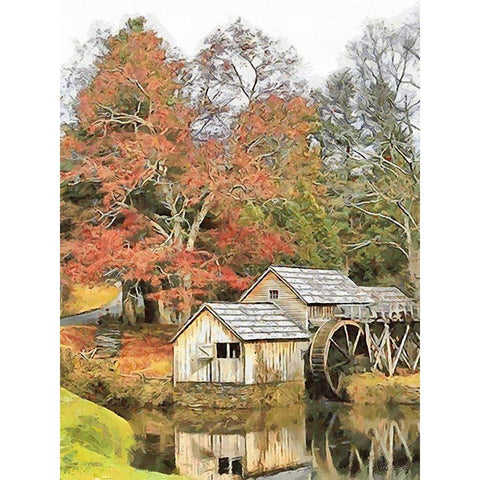 Mill Collection VI Black Modern Wood Framed Art Print with Double Matting by Medeiros, Celito