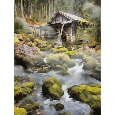 Mill Collection VII Black Modern Wood Framed Art Print by Medeiros, Celito