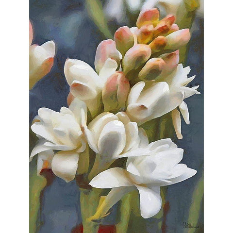 I like Flowers VII Black Modern Wood Framed Art Print by Medeiros, Celito