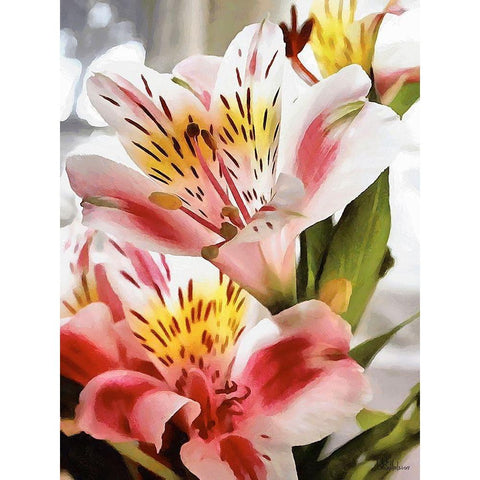 I like Flowers XIII Black Modern Wood Framed Art Print with Double Matting by Medeiros, Celito