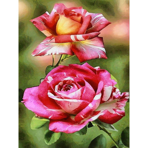 I like Flowers XXIII White Modern Wood Framed Art Print by Medeiros, Celito