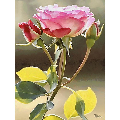 I like Flowers XXVII Gold Ornate Wood Framed Art Print with Double Matting by Medeiros, Celito