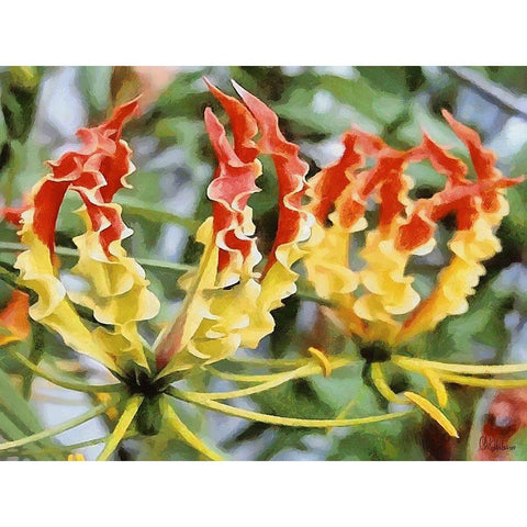 I like Flowers XXX Black Modern Wood Framed Art Print by Medeiros, Celito