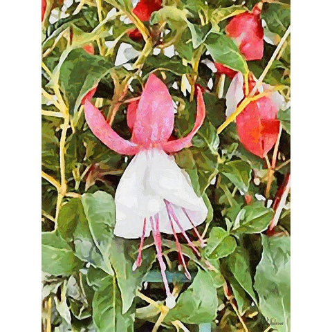 I like Flowers XXXII Black Modern Wood Framed Art Print by Medeiros, Celito