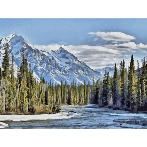 Rocky Mountains I White Modern Wood Framed Art Print by Medeiros, Celito