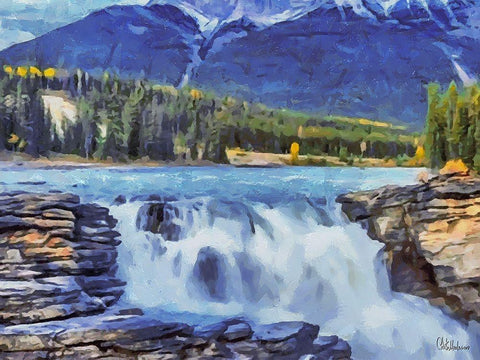 Rocky Mountains III White Modern Wood Framed Art Print with Double Matting by Medeiros, Celito