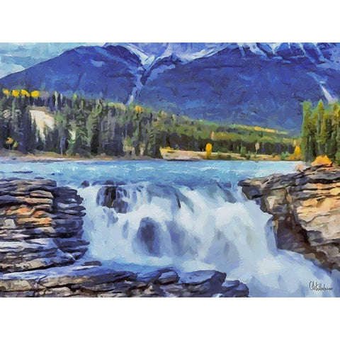 Rocky Mountains III Black Modern Wood Framed Art Print with Double Matting by Medeiros, Celito