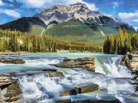 Rocky Mountains IV Black Ornate Wood Framed Art Print with Double Matting by Medeiros, Celito