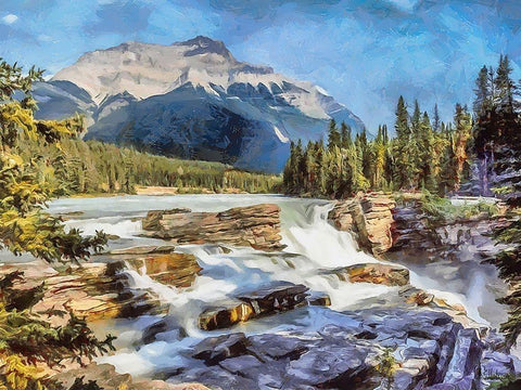Rocky Mountains V Black Ornate Wood Framed Art Print with Double Matting by Medeiros, Celito