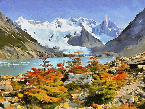Rocky Mountains VII White Modern Wood Framed Art Print with Double Matting by Medeiros, Celito