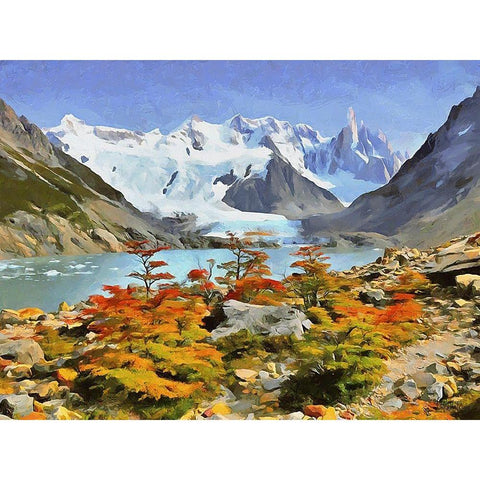 Rocky Mountains VII Black Modern Wood Framed Art Print with Double Matting by Medeiros, Celito