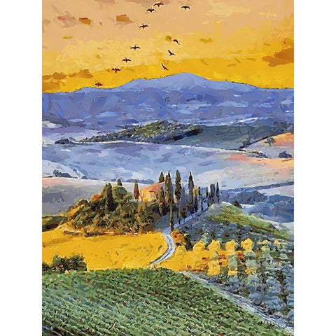 My Lovely Tuscany Gold Ornate Wood Framed Art Print with Double Matting by Medeiros, Celito