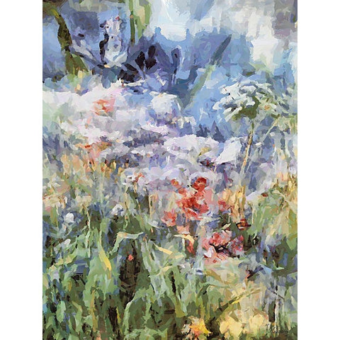 Landscapes in Monet Style VIII White Modern Wood Framed Art Print by Medeiros, Celito