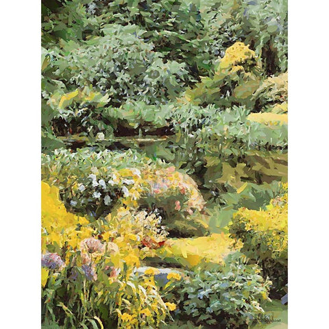 Landscapes in Monet Style XVIII Gold Ornate Wood Framed Art Print with Double Matting by Medeiros, Celito