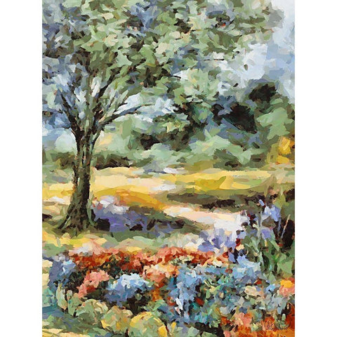 Landscapes in Monet Style XXVI Gold Ornate Wood Framed Art Print with Double Matting by Medeiros, Celito