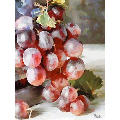 Grapes II Gold Ornate Wood Framed Art Print with Double Matting by Medeiros, Celito