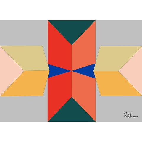 A Game with Abstract Shapes XXXVIII White Modern Wood Framed Art Print by Medeiros, Celito
