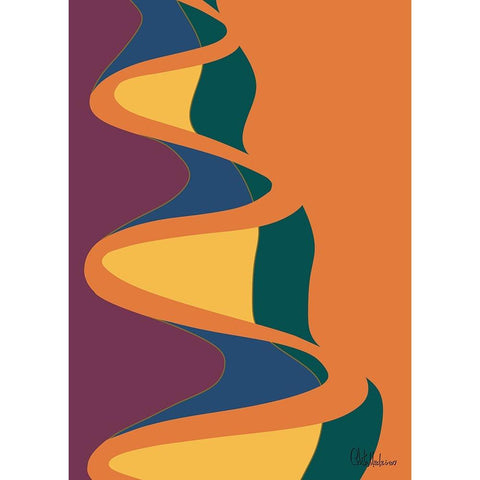 A Game with Abstract Shapes XXXIX Black Modern Wood Framed Art Print with Double Matting by Medeiros, Celito