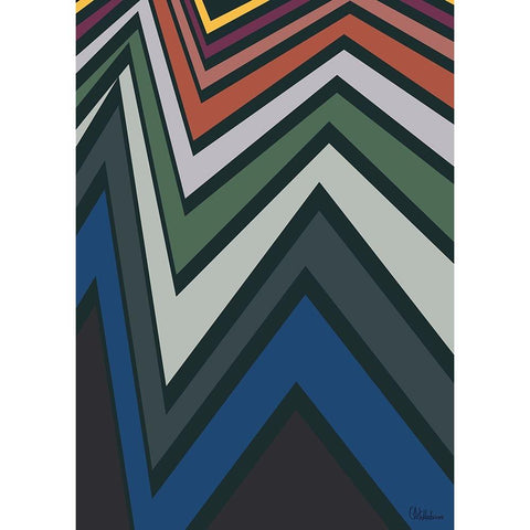 A Game with Abstract Shapes XL Gold Ornate Wood Framed Art Print with Double Matting by Medeiros, Celito